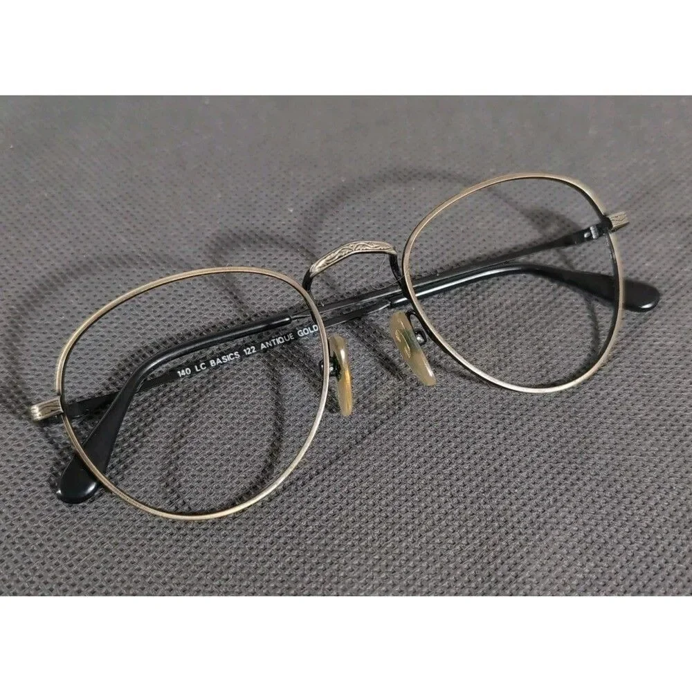 Vintage LensCrafters LC Basics 122 Gold Eyeglass Frames Only 51-19-140 Unisex